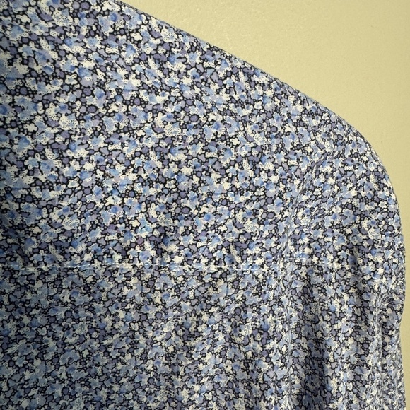 St. Croix Men's Long Sleeve Bluish-Purple Allover Patterned Button Up Shirt M - Picture 5 of 11